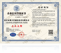 企業信用等級證書